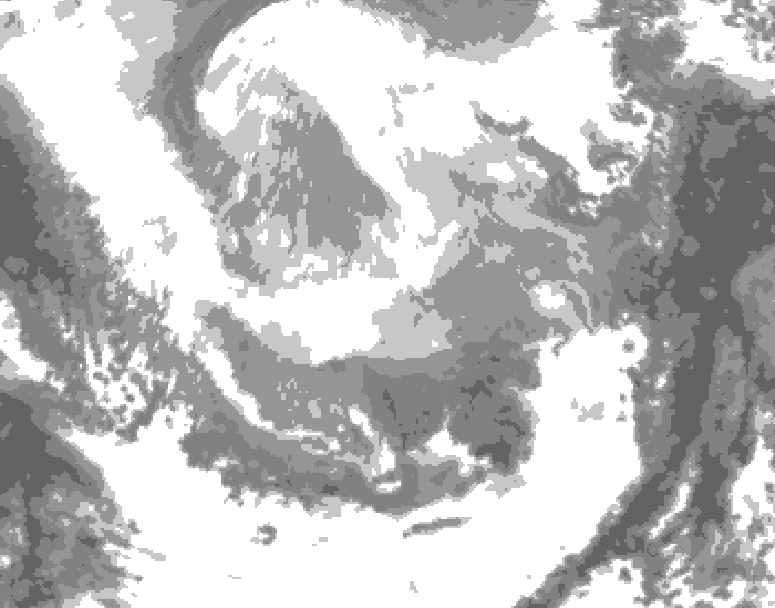 GDPS total cloud 156 hour forecast chart for Canada based on 2026/02/21 1200Z data
