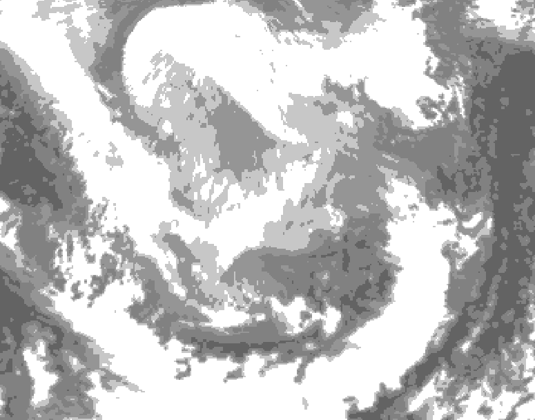GDPS total cloud 162 hour forecast chart for Canada based on 2026/02/21 1200Z data