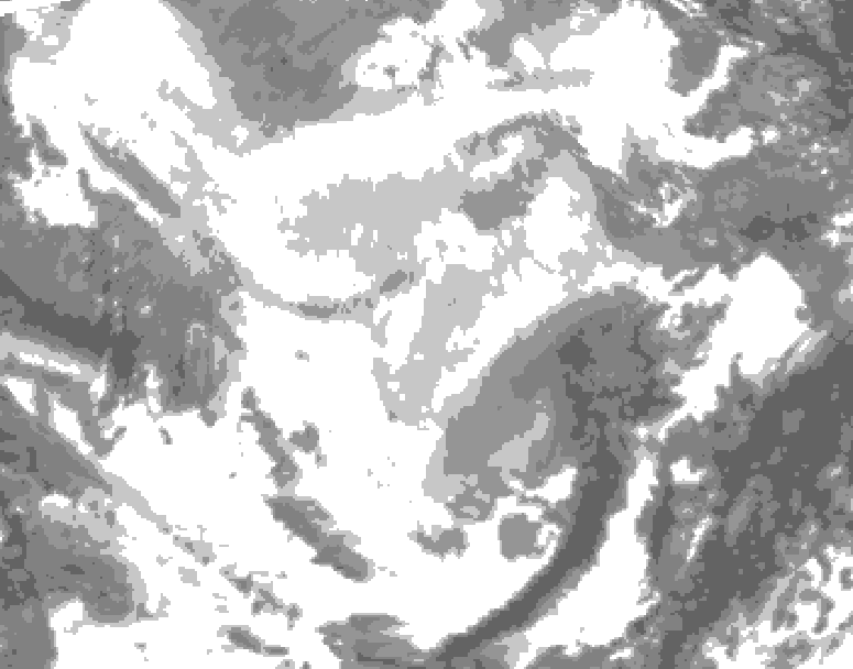 GDPS total cloud 186 hour forecast chart for Canada based on 2026/02/21 1200Z data