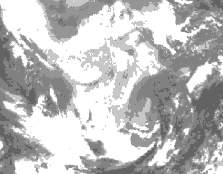 GDPS total cloud 192 hour forecast chart for Canada based on 2026/02/21 1200Z data