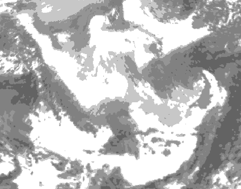 GDPS total cloud 216 hour forecast chart for Canada based on 2026/02/21 1200Z data