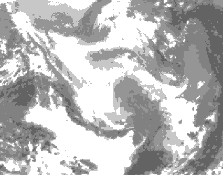 GDPS total cloud 234 hour forecast chart for Canada based on 2026/02/21 1200Z data