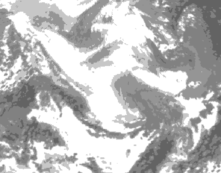 GDPS total cloud 240 hour forecast chart for Canada based on 2026/02/21 1200Z data