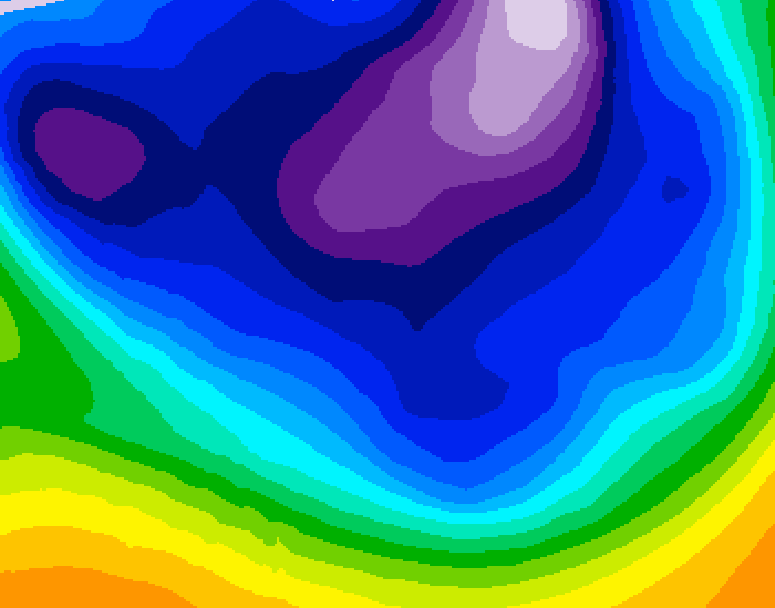 GDPS 500 millibar geopotential height 084 hour forecast chart for Canada based on 2026/02/22 0000Z data