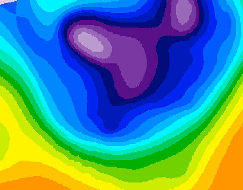 GDPS 500 millibar geopotential height 144 hour forecast chart for Canada based on 2026/02/22 0000Z data