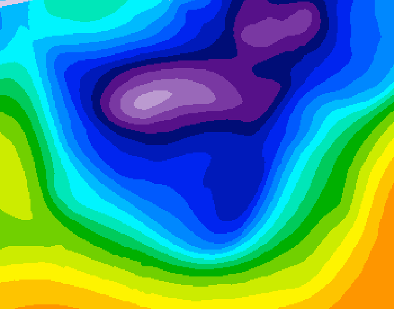 GDPS 500 millibar geopotential height 168 hour forecast chart for Canada based on 2026/02/22 0000Z data