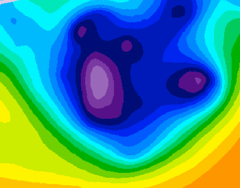 GDPS 500 millibar geopotential height 204 hour forecast chart for Canada based on 2026/02/22 0000Z data