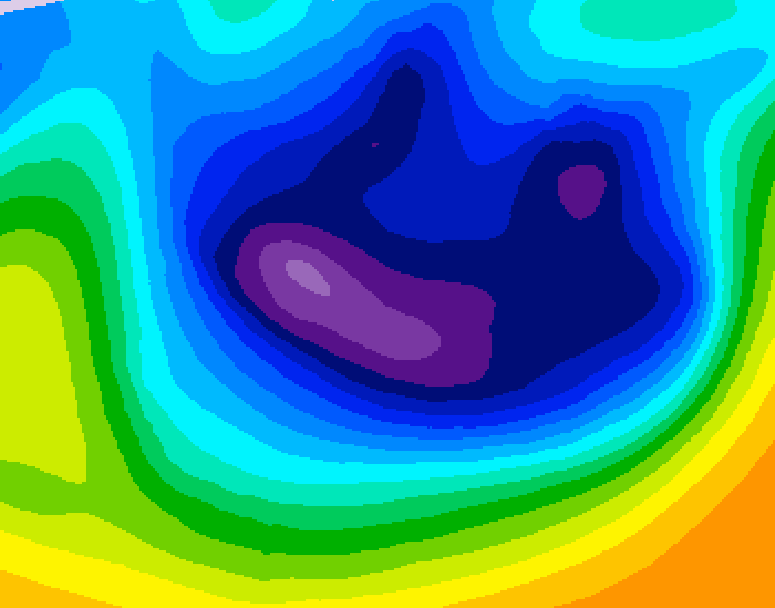 GDPS 500 millibar geopotential height 234 hour forecast chart for Canada based on 2026/02/22 0000Z data