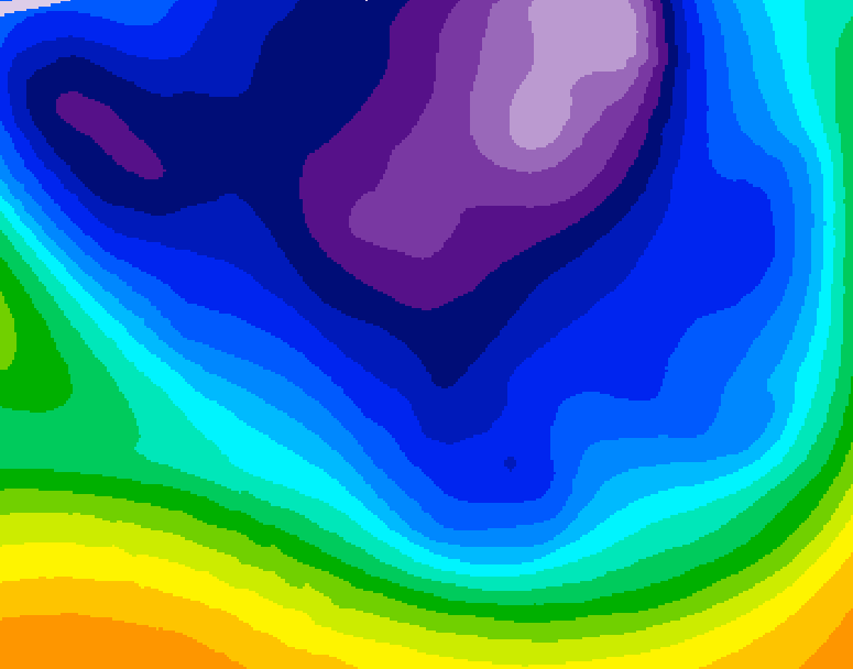 GDPS 500 millibar geopotential height 066 hour forecast chart for Canada based on 2026/02/22 1200Z data