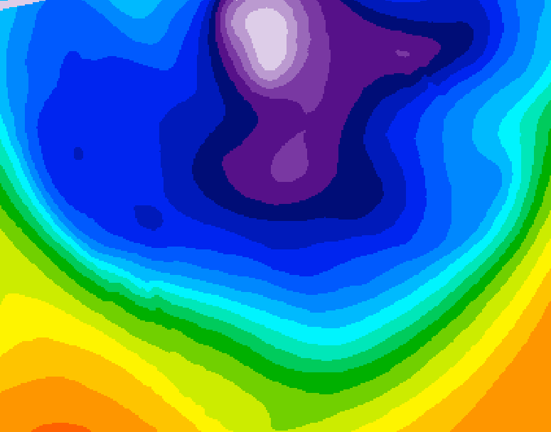GDPS 500 millibar geopotential height 108 hour forecast chart for Canada based on 2026/02/22 1200Z data