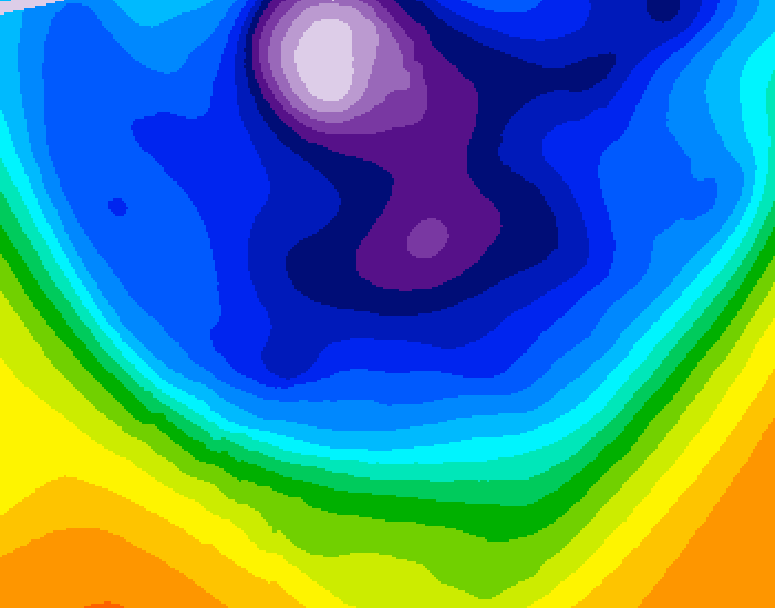 GDPS 500 millibar geopotential height 120 hour forecast chart for Canada based on 2026/02/22 1200Z data