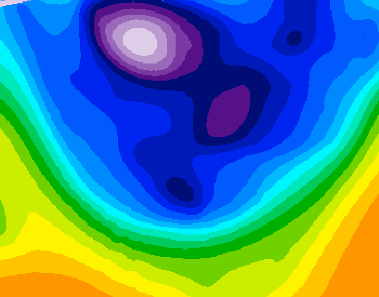 GDPS 500 millibar geopotential height 138 hour forecast chart for Canada based on 2026/02/22 1200Z data