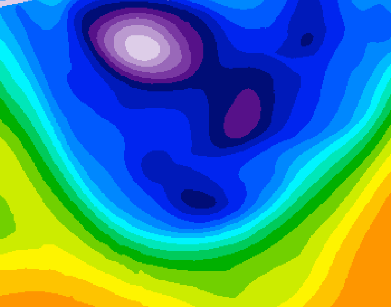 GDPS 500 millibar geopotential height 144 hour forecast chart for Canada based on 2026/02/22 1200Z data