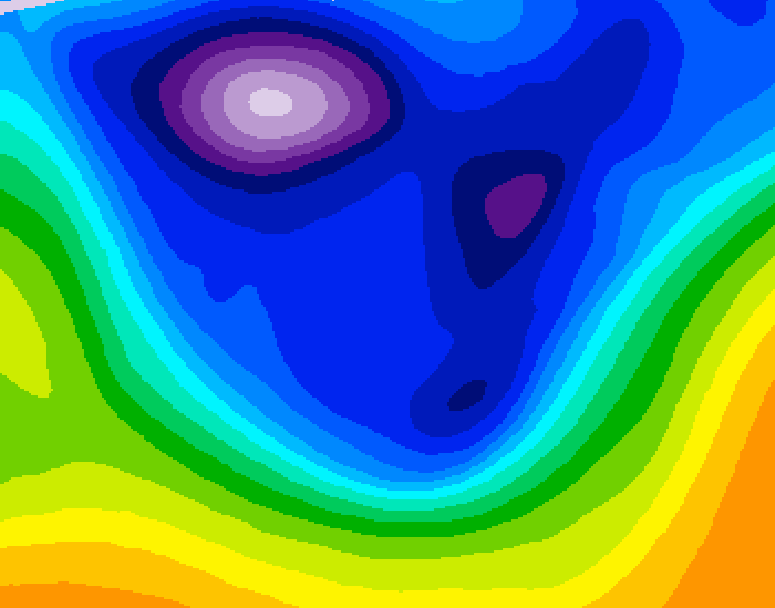 GDPS 500 millibar geopotential height 162 hour forecast chart for Canada based on 2026/02/22 1200Z data