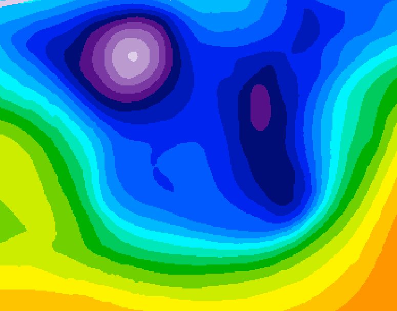 GDPS 500 millibar geopotential height 180 hour forecast chart for Canada based on 2026/02/22 1200Z data