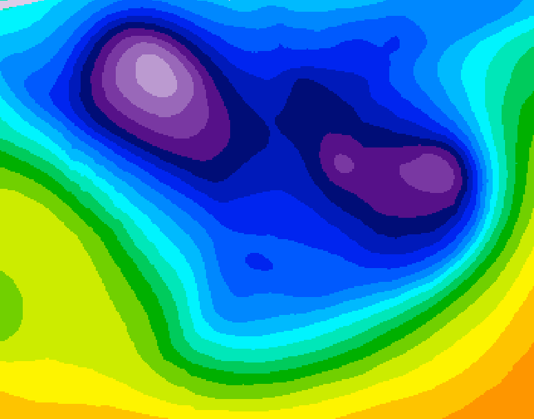 GDPS 500 millibar geopotential height 198 hour forecast chart for Canada based on 2026/02/22 1200Z data