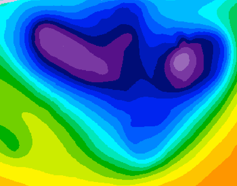GDPS 500 millibar geopotential height 216 hour forecast chart for Canada based on 2026/02/22 1200Z data