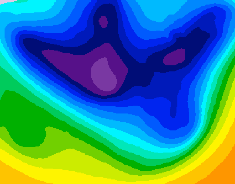 GDPS 500 millibar geopotential height 234 hour forecast chart for Canada based on 2026/02/22 1200Z data