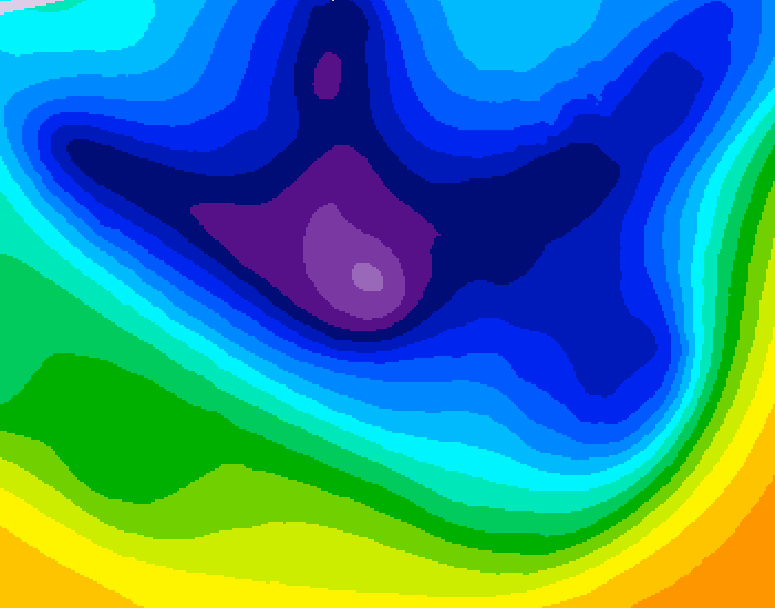 GDPS 500 millibar geopotential height 240 hour forecast chart for Canada based on 2026/02/22 1200Z data
