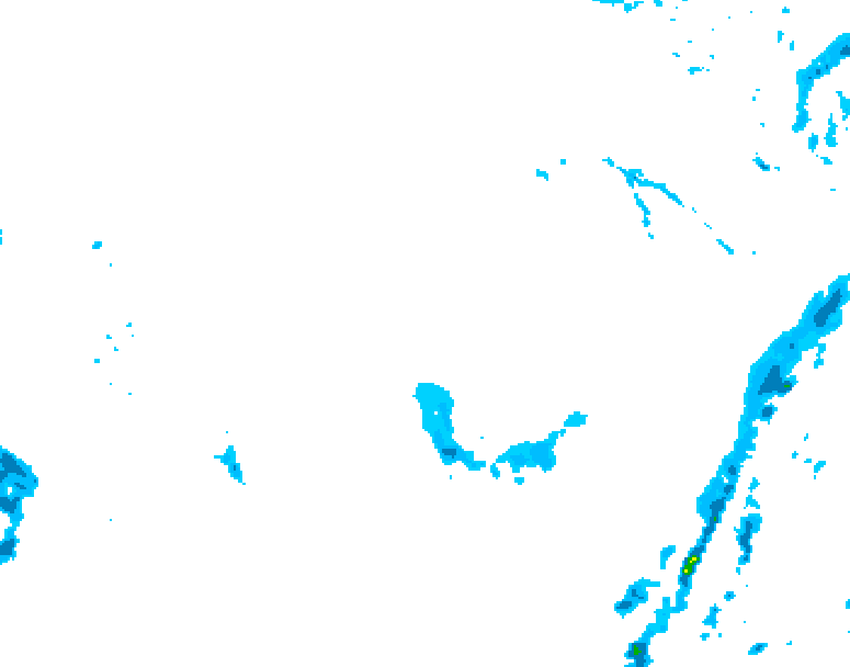 GDPS precipitation 132 hour forecast chart for Canada based on 2026/02/22 1200Z data