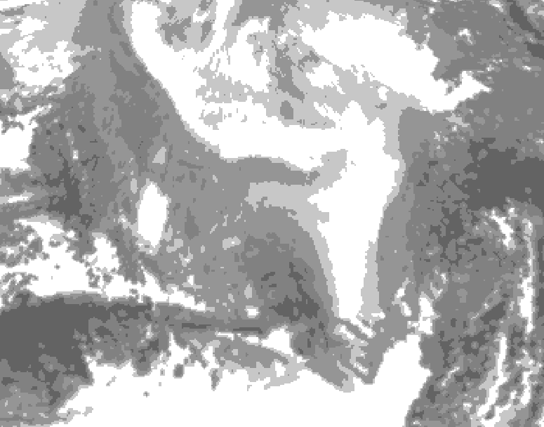 GDPS total cloud 060 hour forecast chart for Canada based on 2026/02/22 0000Z data