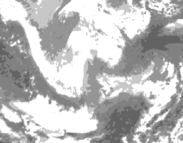 GDPS total cloud 204 hour forecast chart for Canada based on 2026/02/22 0000Z data