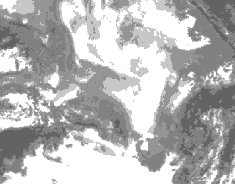 GDPS total cloud 036 hour forecast chart for Canada based on 2026/02/22 1200Z data