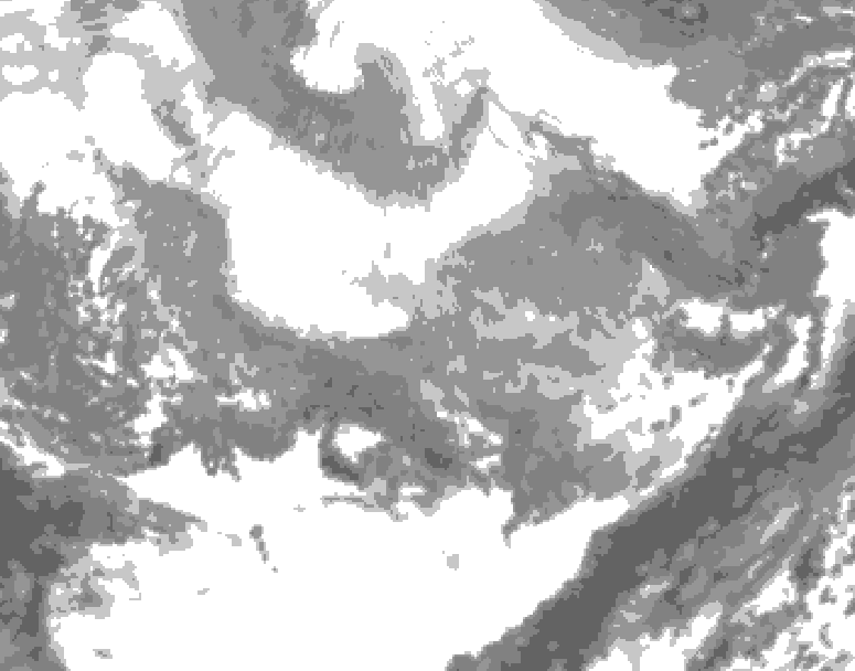 GDPS total cloud 114 hour forecast chart for Canada based on 2026/02/22 1200Z data