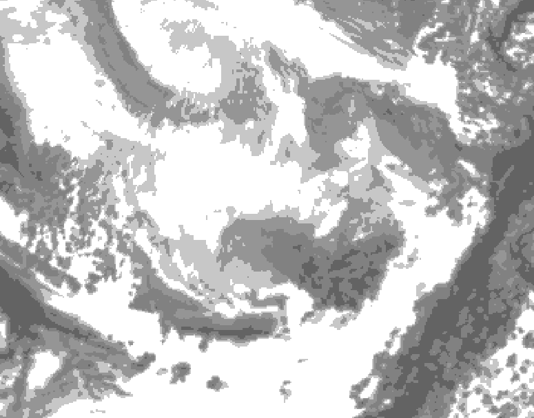 GDPS total cloud 138 hour forecast chart for Canada based on 2026/02/22 1200Z data