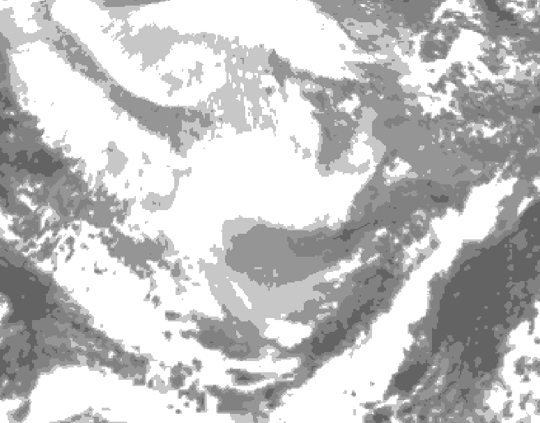 GDPS total cloud 156 hour forecast chart for Canada based on 2026/02/22 1200Z data
