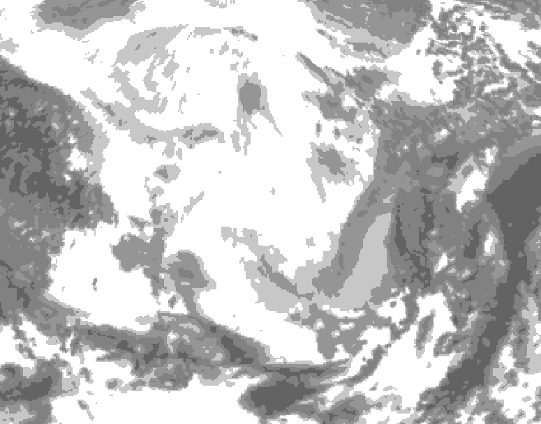 GDPS total cloud 174 hour forecast chart for Canada based on 2026/02/22 1200Z data