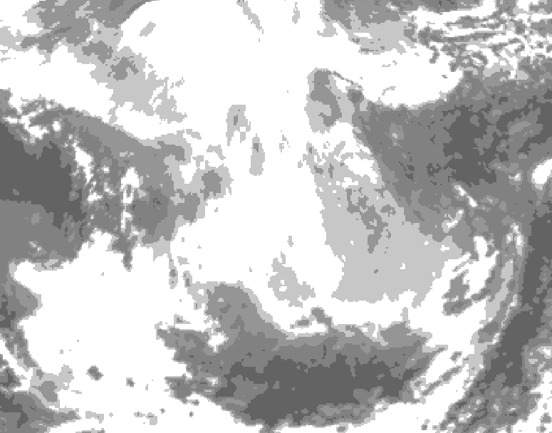 GDPS total cloud 192 hour forecast chart for Canada based on 2026/02/22 1200Z data