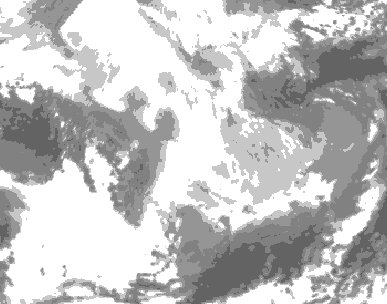 GDPS total cloud 204 hour forecast chart for Canada based on 2026/02/22 1200Z data