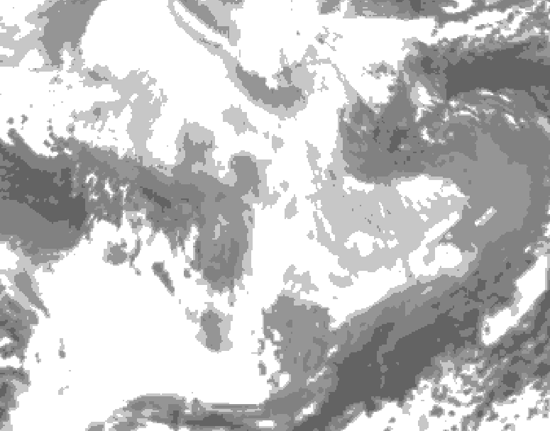 GDPS total cloud 210 hour forecast chart for Canada based on 2026/02/22 1200Z data