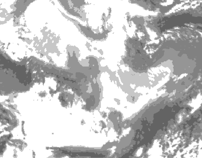 GDPS total cloud 216 hour forecast chart for Canada based on 2026/02/22 1200Z data