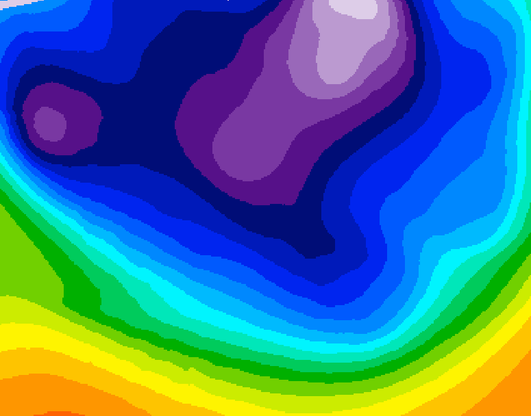 GDPS 500 millibar geopotential height 066 hour forecast chart for Canada based on 2026/02/23 0000Z data