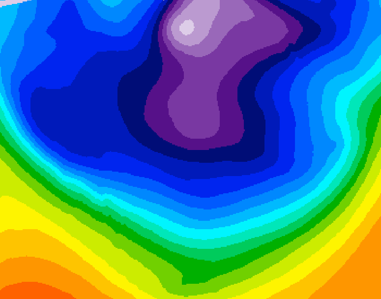 GDPS 500 millibar geopotential height 090 hour forecast chart for Canada based on 2026/02/23 0000Z data