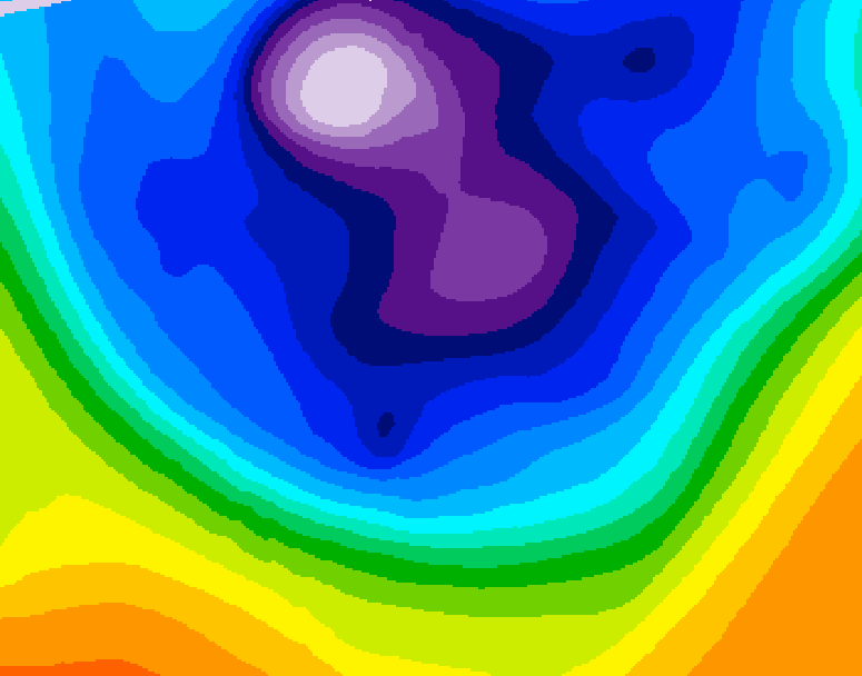 GDPS 500 millibar geopotential height 114 hour forecast chart for Canada based on 2026/02/23 0000Z data
