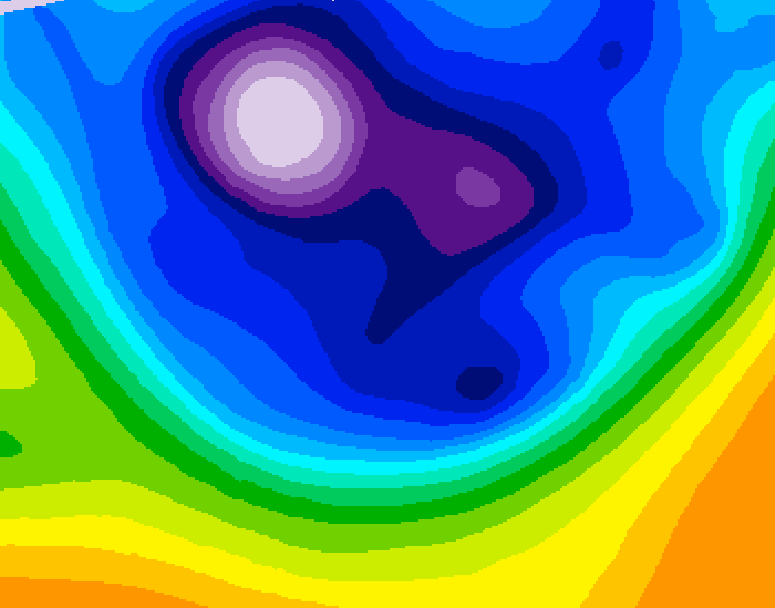 GDPS 500 millibar geopotential height 138 hour forecast chart for Canada based on 2026/02/23 0000Z data