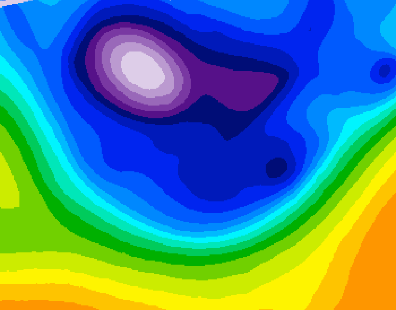 GDPS 500 millibar geopotential height 150 hour forecast chart for Canada based on 2026/02/23 0000Z data