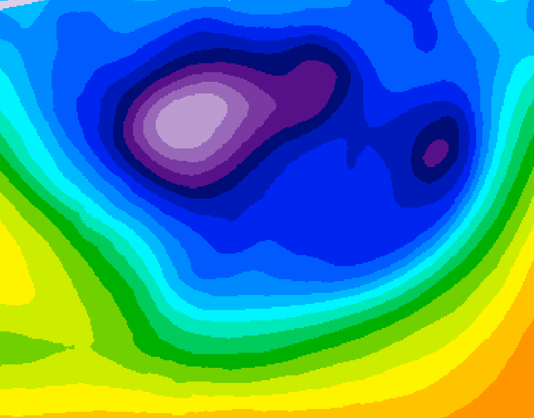 GDPS 500 millibar geopotential height 180 hour forecast chart for Canada based on 2026/02/23 0000Z data