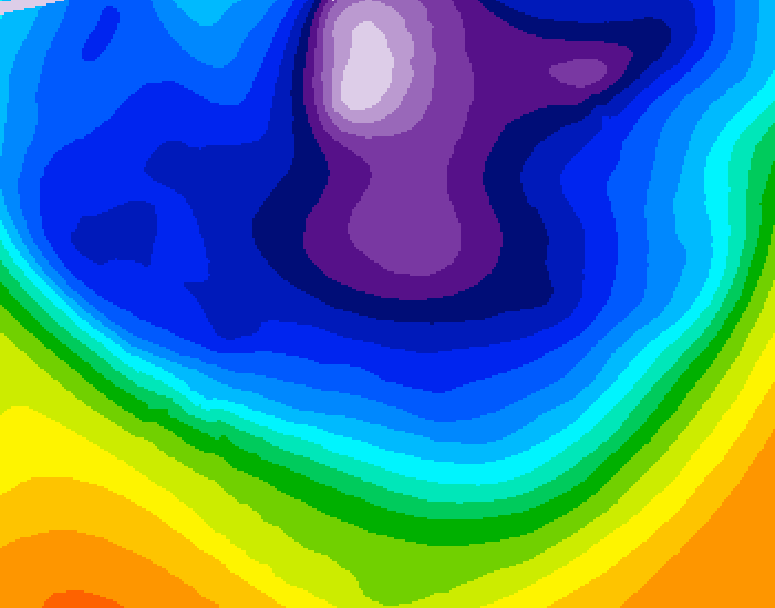 GDPS 500 millibar geopotential height 084 hour forecast chart for Canada based on 2026/02/23 1200Z data