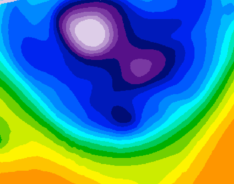 GDPS 500 millibar geopotential height 114 hour forecast chart for Canada based on 2026/02/23 1200Z data