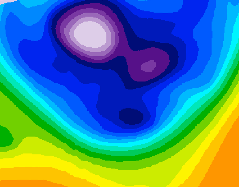 GDPS 500 millibar geopotential height 120 hour forecast chart for Canada based on 2026/02/23 1200Z data