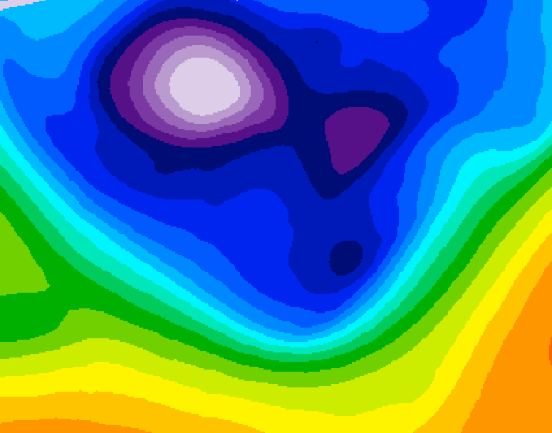GDPS 500 millibar geopotential height 132 hour forecast chart for Canada based on 2026/02/23 1200Z data