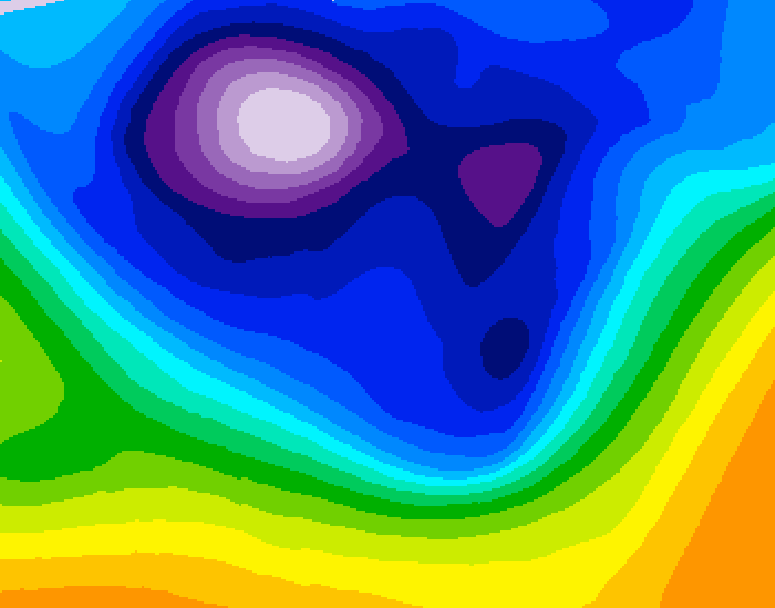 GDPS 500 millibar geopotential height 138 hour forecast chart for Canada based on 2026/02/23 1200Z data