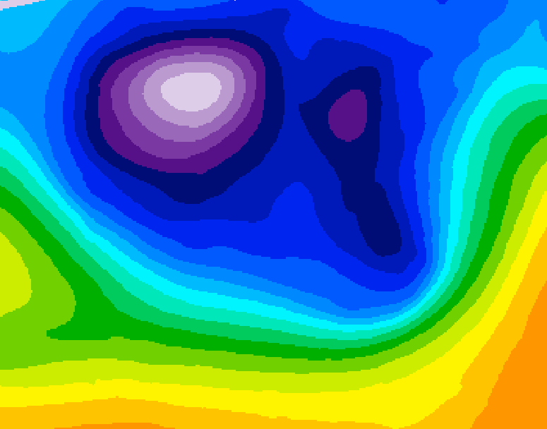GDPS 500 millibar geopotential height 150 hour forecast chart for Canada based on 2026/02/23 1200Z data