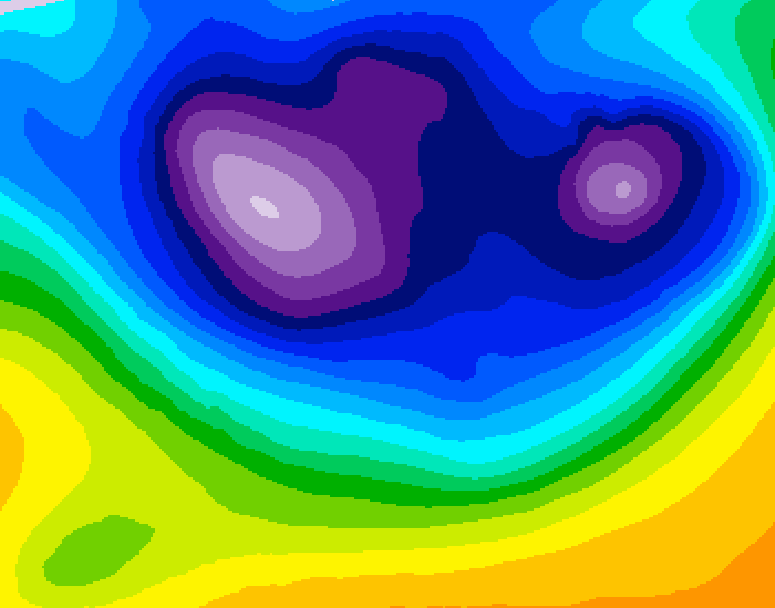 GDPS 500 millibar geopotential height 186 hour forecast chart for Canada based on 2026/02/23 1200Z data