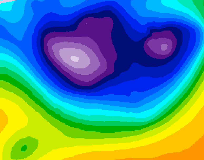 GDPS 500 millibar geopotential height 192 hour forecast chart for Canada based on 2026/02/23 1200Z data