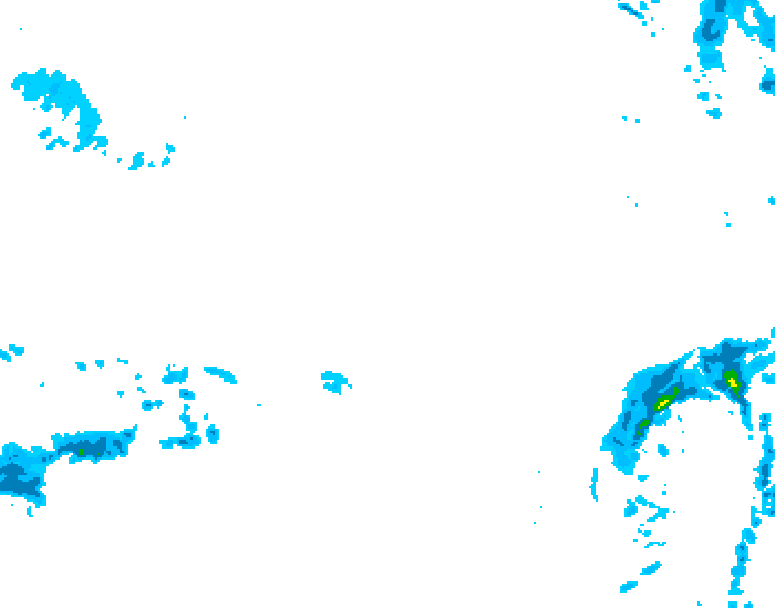 GDPS precipitation 006 hour forecast chart for Canada based on 2026/02/23 1200Z data